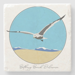 Bethany Beach, Delaware Sea Gull Flug over Beach Steinuntersetzer