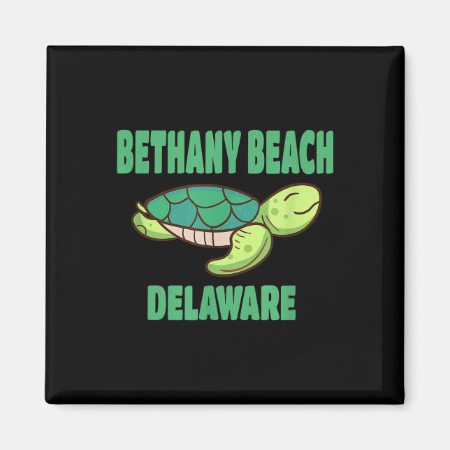 Bethany Beach Delaware Sea Turtle Themed Magnet (Vorne)