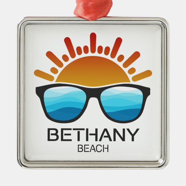 Bethany Beach Delaware Sonnenbrille Ornament Aus Metall (Vorne)