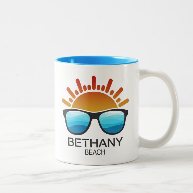 Bethany Beach Delaware Sonnenbrille Zweifarbige Tasse (Rechts)