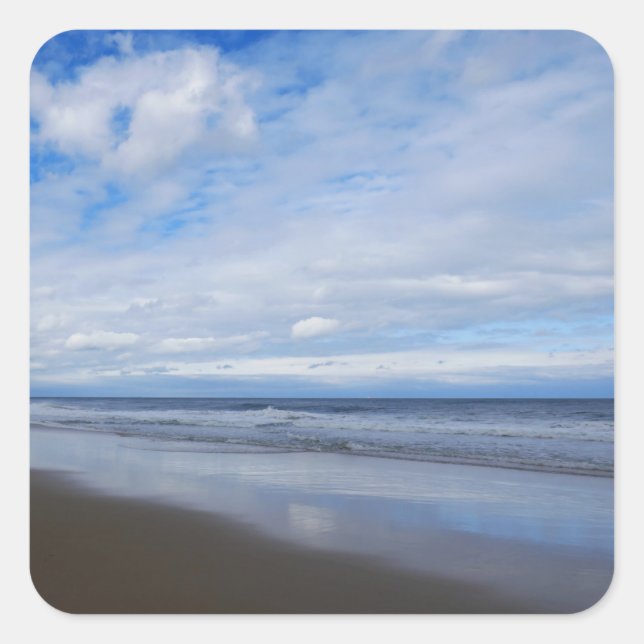 Bethany Beach I Quadratischer Aufkleber (Vorderseite)