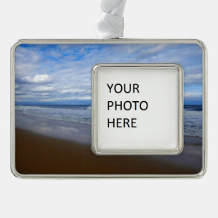 Bethany Beach I Rahmen-Ornament Silber