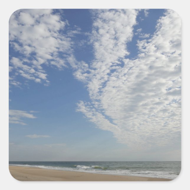 Bethany Beach II Quadratischer Aufkleber (Vorderseite)