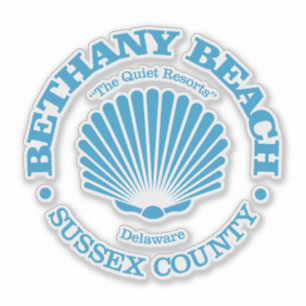 Bethany Beach (Muschel) Aufkleber
