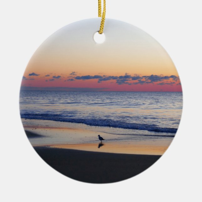 Bethany Beach Sunrise I Keramik Ornament (Vorne)