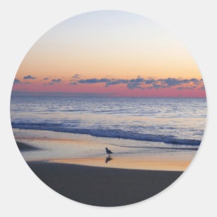 Bethany Beach Sunrise I Runder Aufkleber