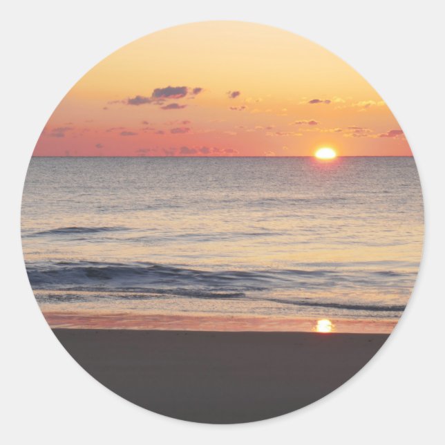 Bethany Beach Sunrise II Runder Aufkleber (Vorderseite)