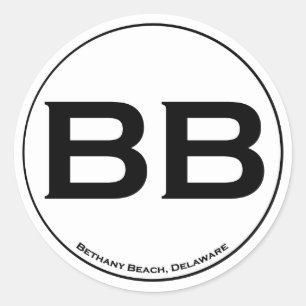 Bethany Strand-Aufkleber Runder Aufkleber