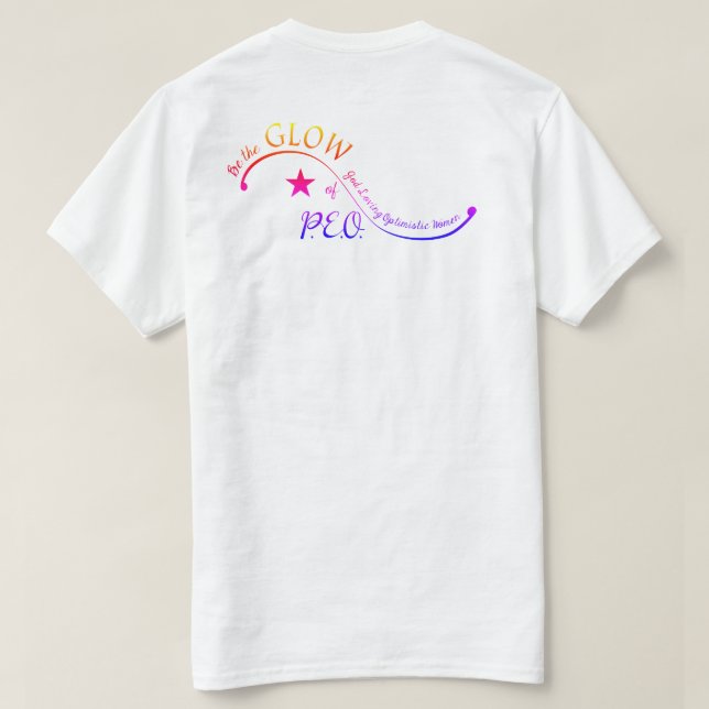 BetheGlowofPEO Basic T - Shirt - White (Design Rückseite)