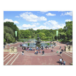 Bethesda-Brunnen im Central Park NY Fotodruck