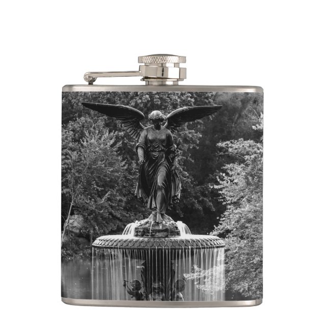 Bethesda-Brunnen in Central- ParkFoto Flachmann (Vorderseite)