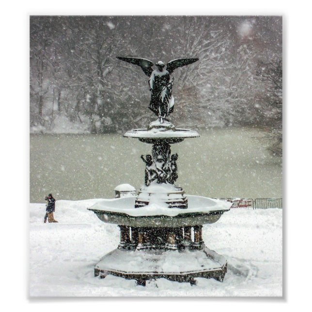 Bethesda-Brunnen und Engel Fotodruck (Vorne)
