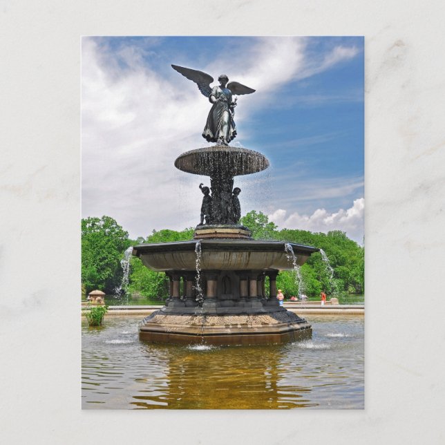 Bethesda "Engel der Gewässer" Zentralpark, NYC Postkarte (Vorderseite)
