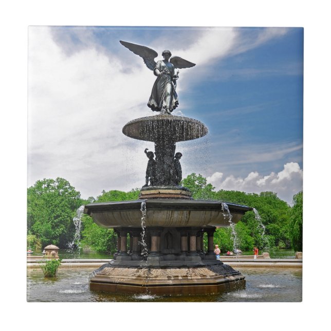 Bethesda "Engel des Wassers" Central Park, NYC Fliese (Vorderseite)
