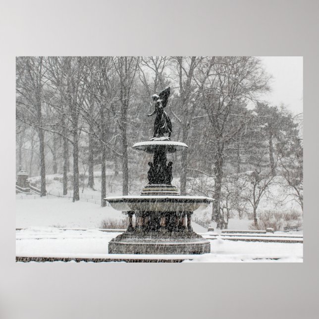 Bethesda Fountain im Central Park Foto Poster (Vorne)