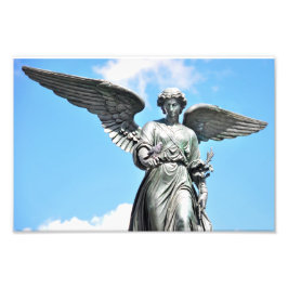 Bethesda Fountain Statue im Central Park, NY Fotodruck