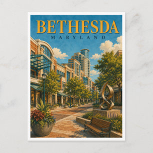 Bethesda Maryland Bethesda Row GeoSaga Postkarte