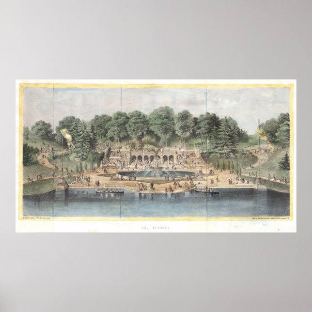 Bethesda Terrace Central Park Vintages Kunstwerk Poster (Vorne)