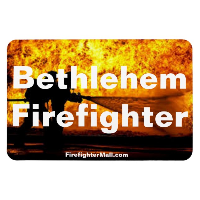 Bethlehem Firefighter Flames flexibler Magnet (Horizontal)