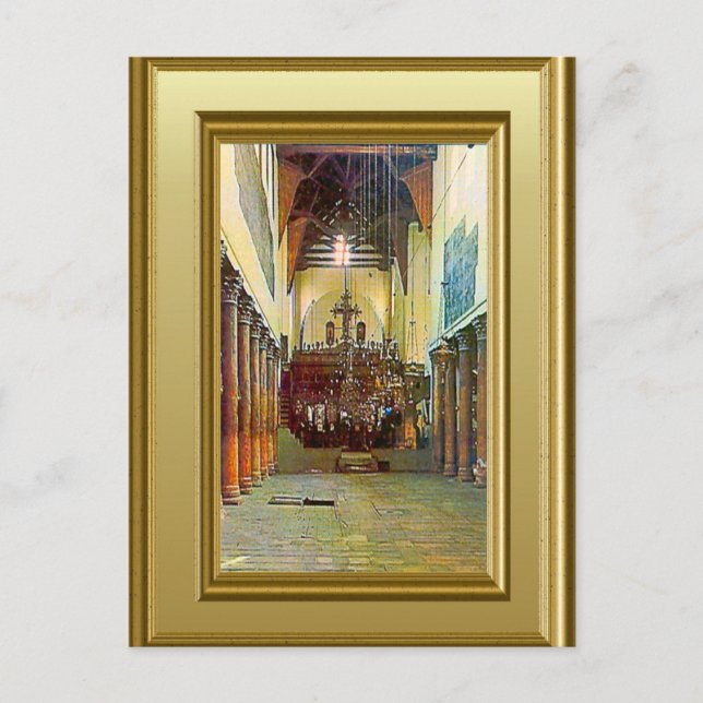Bethlehem, Inside Church of the Nativity Postkarte (Vorderseite)