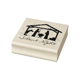 Bethlehem Manger Christmas Rubber Art Briefmarke Gummistempel