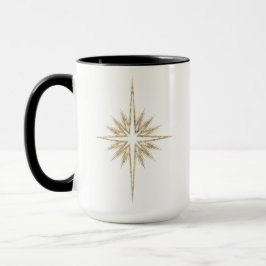 Bethlehem Nativity Star Scripture Black Christmas Tasse