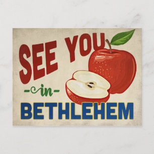 Bethlehem Pennsylvania Apfel - Vintage Reise Postkarte