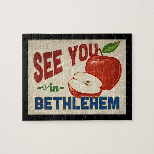 Bethlehem Pennsylvania Apple - Vintage Travel (Horizontal)