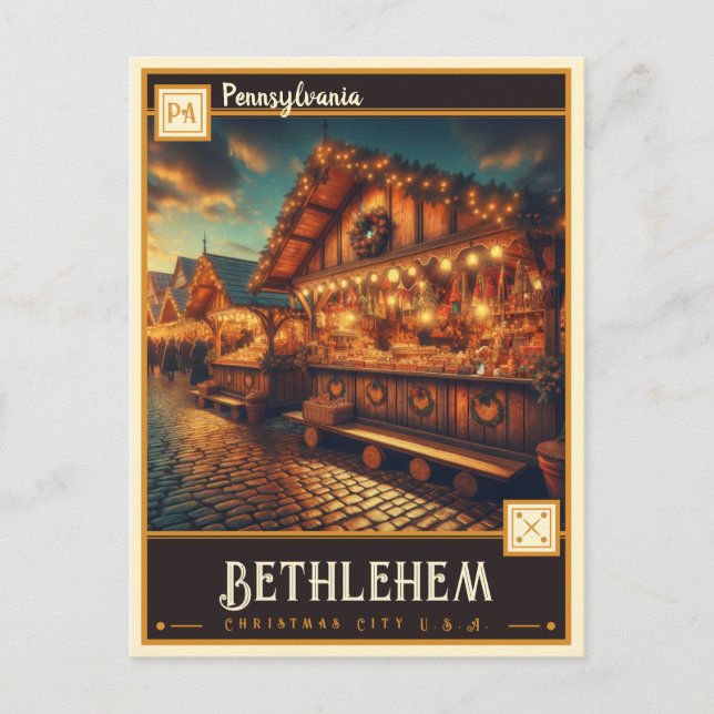Bethlehem, Pennsylvania | VINTAG Postkarte (Vorderseite)