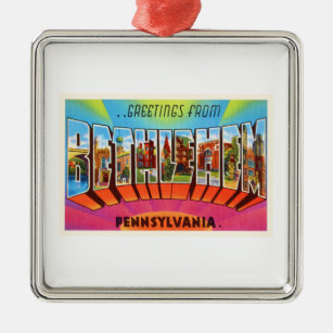 Bethlehem Pennsylvania Vintage Reise-Andenken PAs Ornament Aus Metall