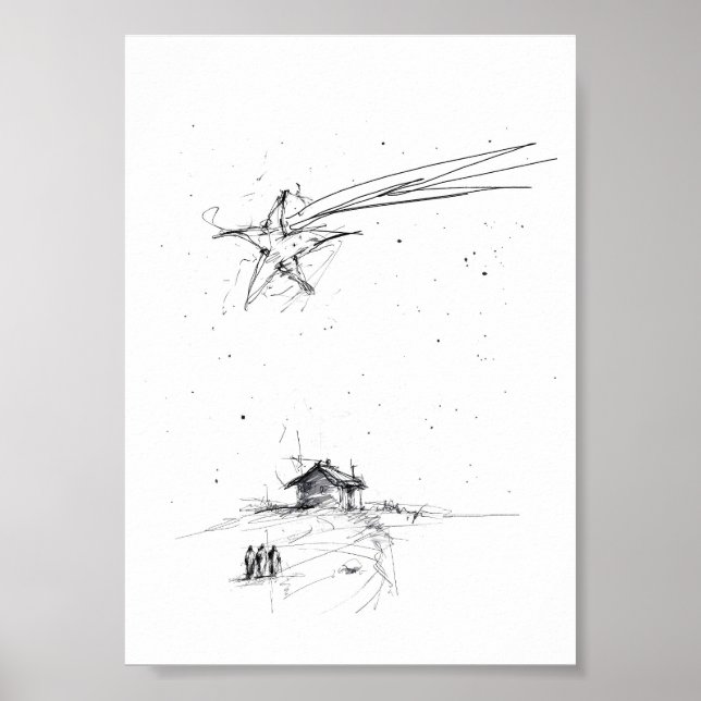 Bethlehem Star and Three Kings - Krippe Poster (Vorne)