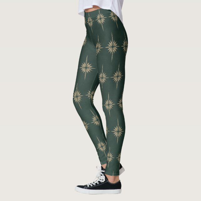 BETHLEHEM STAR Weihnachtskrippen Grün Leggings (Links)