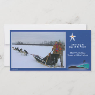 Bethlehem-Stern über Wüste Foto-Karte Feiertagskarte