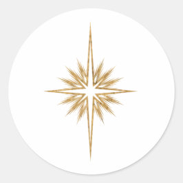 Bethlehem-Stern-Weihnachts-Eleganz Runder Aufkleber