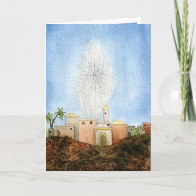 Bethlehem-Weihnachtskarte Feiertagskarte (Vorderseite)