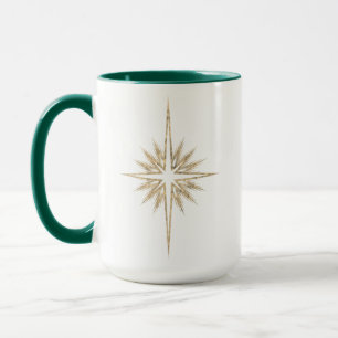 Bethlehem Weihnachtsstern Schrift Grün Weihnachten Tasse