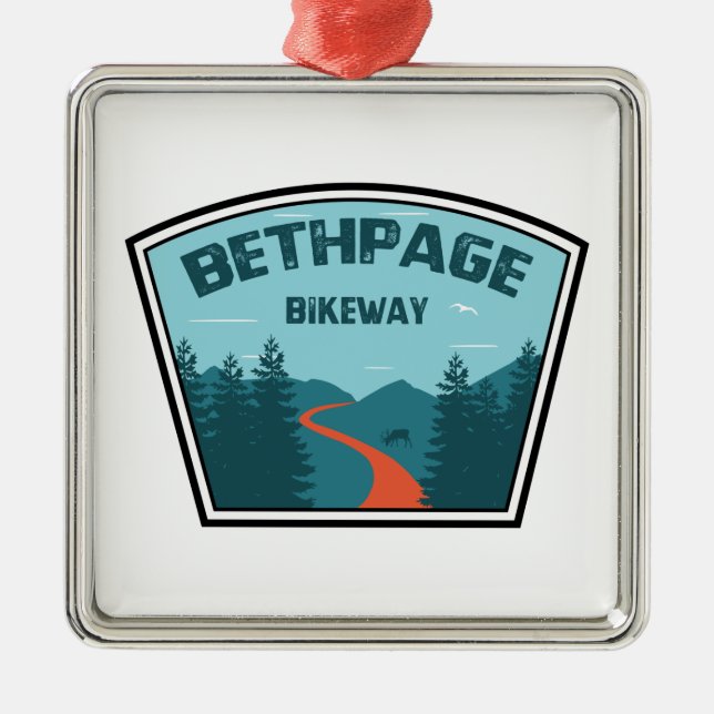 Bethpage Bikeway Ornament Aus Metall (Vorne)