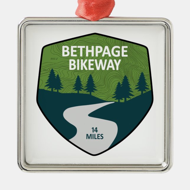 Bethpage Bikeway Ornament Aus Metall (Vorne)