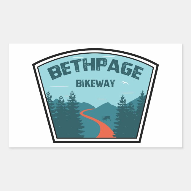 Bethpage Bikeway Rechteckiger Aufkleber (Vorderseite)
