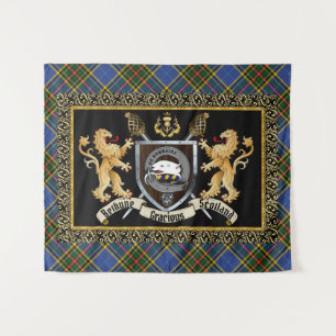 Bethune Clan Abzeichen & Motto mit Löwen Wandteppich