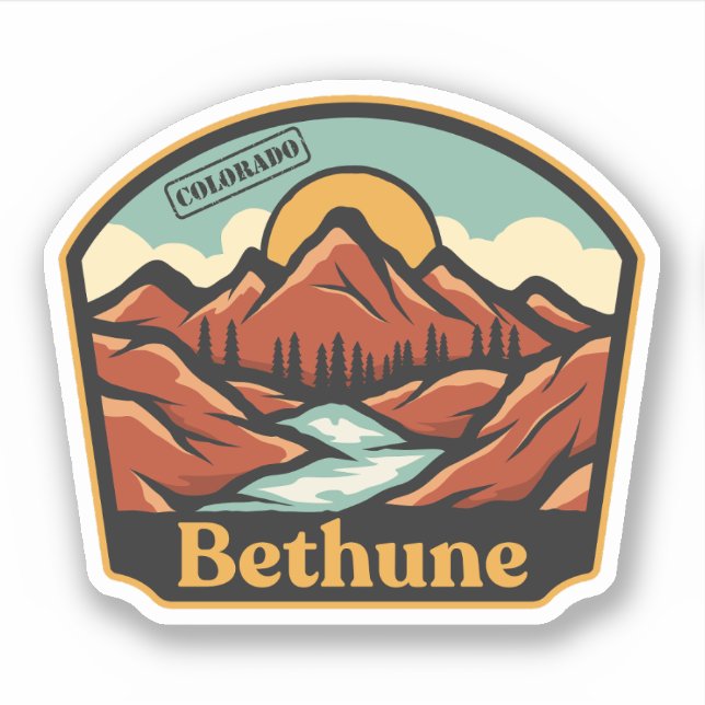 Bethune, Colorado Aufkleber (Vorderseite)