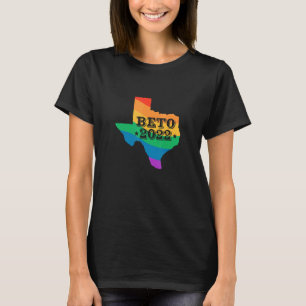 Beto 2022 LGBT Rainbow Texas Karte Beto Orourke El T-Shirt