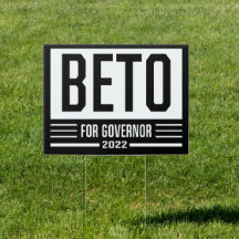 Beto für Gouverneurshof Schild 2022