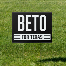 Beto für texas Yard-Schild