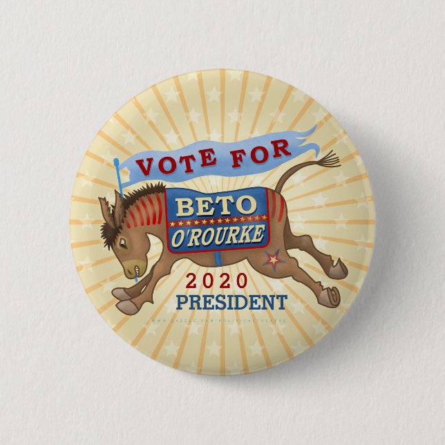 Beto O'Rourke für den demokratischen Präsidenten 2 Button (Vorderseite)