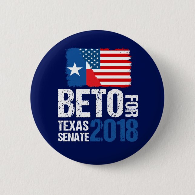 Beto O'Rourke für die Wahl des texanischen Senats  Button (Vorderseite)