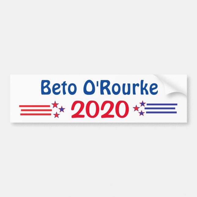 Beto O'Rourke für Präsident 2020 Autoaufkleber (Vorne)