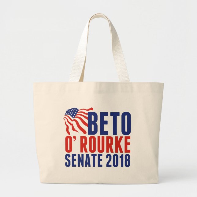Beto O'Rourke für Senat 2018 Jumbo Stoffbeutel (Vorne)