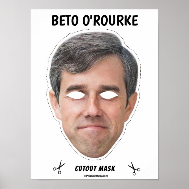 BETO O'ROURKE Halloween Mask Poster (Vorne)