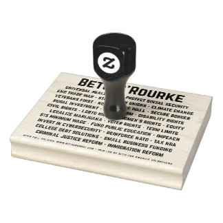 Beto O'Rourke Schlüsselprobleme 4 x 5 in Briefmark Gummistempel